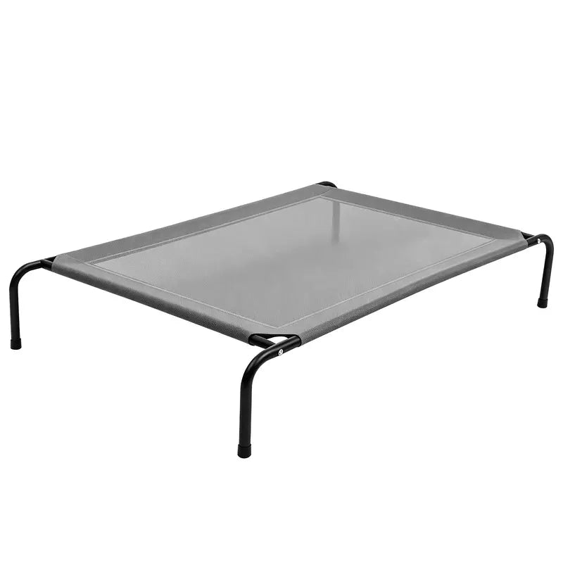 Petitrinu Classic Elevated Dog Bed with Metal Frame - Cooling Textilene Mesh Fabric, Breathable and Moisture-Proof Design for Medium/Large Dogs, Available in Two Sizes (47.24" x 31.89" x 9.45" / 35.43" x 25.59" x 8.27")