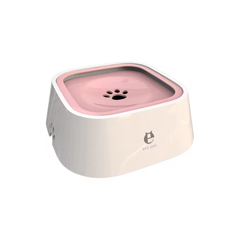 Spill-Resistant Floating Disc Water Bowl for Dogs & Cats