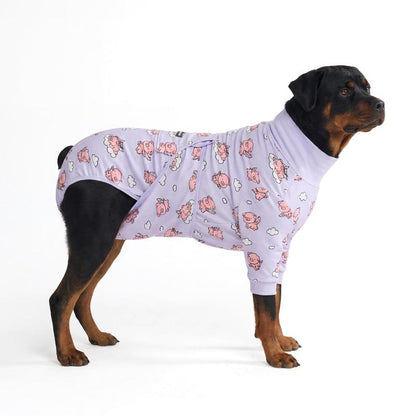 Spark Paws Dog Surgery Recovery Suit - Post-Surgery Recovery Onesie, Anti-Lick Abdominal Wound Protector, Soft Cone Alternative for Spay/Neuter - Donuts - Size S