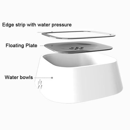 Spill-Resistant Floating Disc Water Bowl for Dogs & Cats