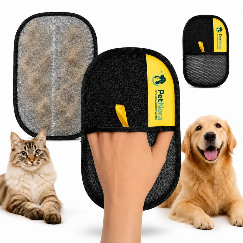 Pet Hair Remover Glove, Electrostatic Dog & Cat Hair Remover, Reusable Pet Hair Lint Cleaner for Furniture, Clothes, Car Seats