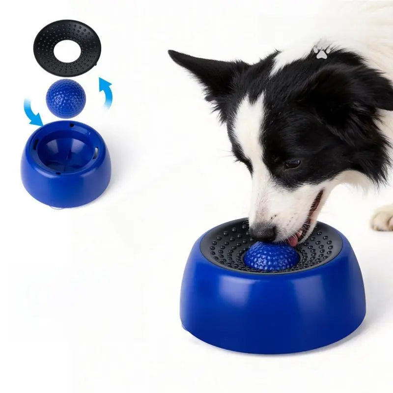 XIXI Spin-To-Eat Dog Slow Feeder Bowl - ABS Plastic Anti-Spill Lick Tray, Interactive Liquid Treat Dispenser for Calming, Anxiety & Bloat Relief