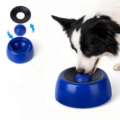 XIXI Spin-To-Eat Dog Slow Feeder Bowl - ABS Plastic Anti-Spill Lick Tray, Interactive Liquid Treat Dispenser for Calming, Anxiety & Bloat Relief