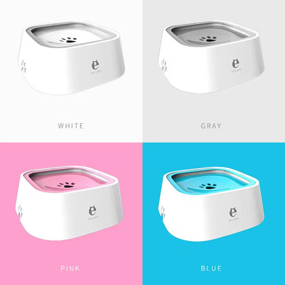 Spill-Resistant Floating Disc Water Bowl for Dogs & Cats