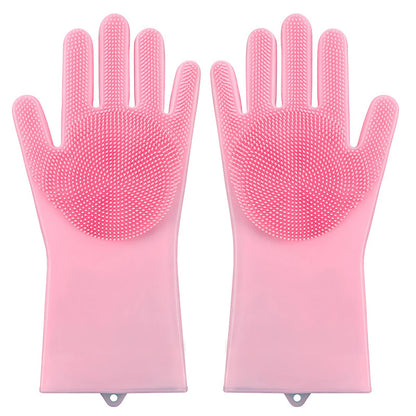 Silicone Grooming & Bathing Gloves for Dogs and Cats