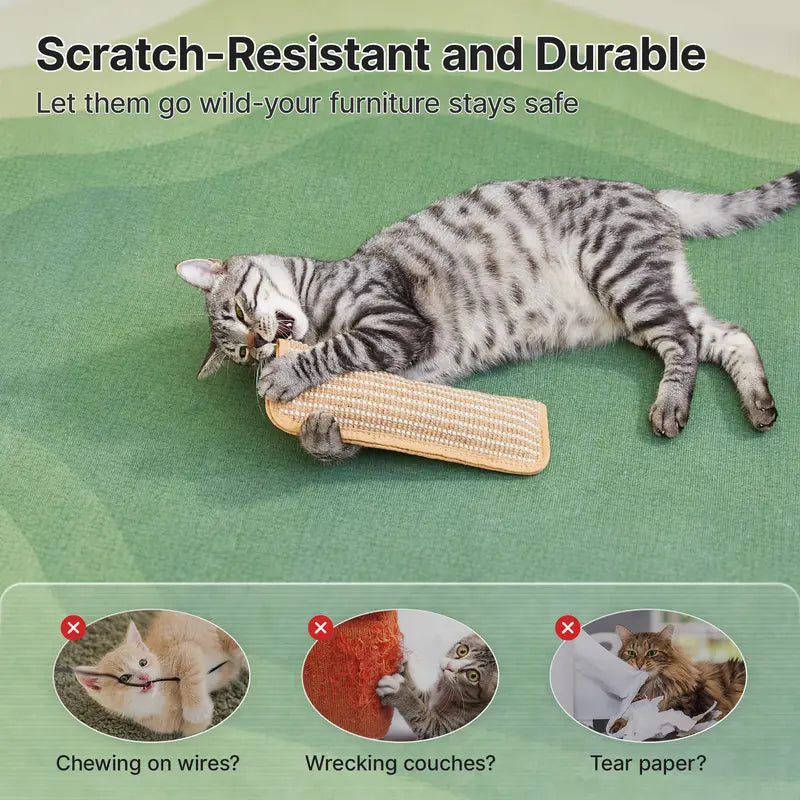 Potaroma 2-Pack Natural Sisal Cat Kicking Toys - 13.4" Cozy Pillow Scratchers for Stress Relief, Dental Care, and Interactive Play
