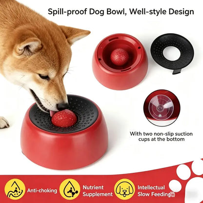 XIXI Spin-To-Eat Dog Slow Feeder Bowl - ABS Plastic Anti-Spill Lick Tray, Interactive Liquid Treat Dispenser for Calming, Anxiety & Bloat Relief