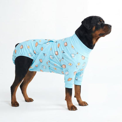 Spark Paws Dog Surgery Recovery Suit - Post-Surgery Recovery Onesie, Anti-Lick Abdominal Wound Protector, Soft Cone Alternative for Spay/Neuter - Donuts - Size S