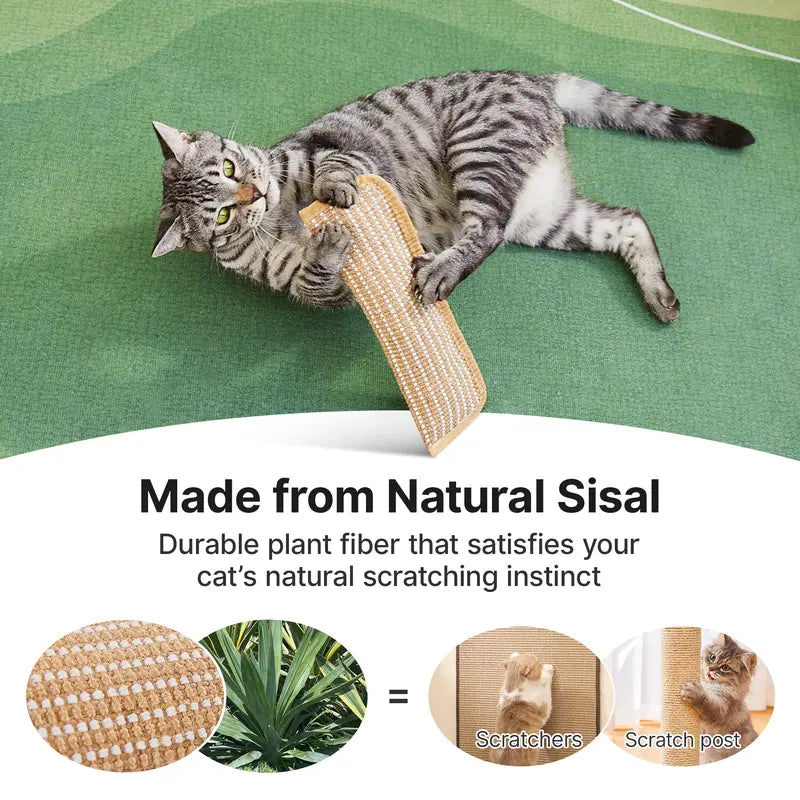 Potaroma 2-Pack Natural Sisal Cat Kicking Toys - 13.4" Cozy Pillow Scratchers for Stress Relief, Dental Care, and Interactive Play