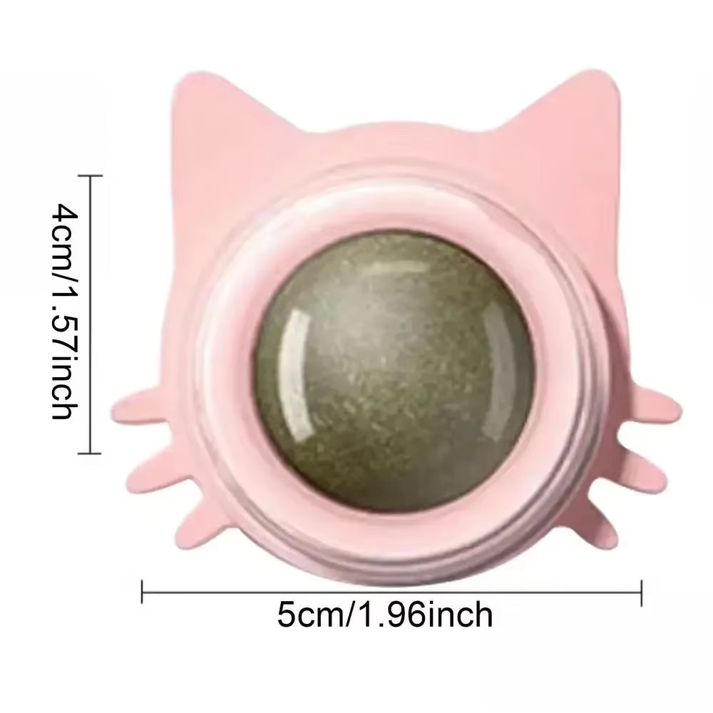 Wall-Mounted Rotating Catnip Ball for Cats