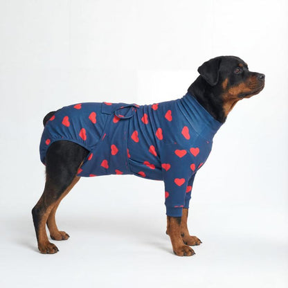 Spark Paws Dog Surgery Recovery Suit - Post-Surgery Recovery Onesie, Anti-Lick Abdominal Wound Protector, Soft Cone Alternative for Spay/Neuter - Donuts - Size S