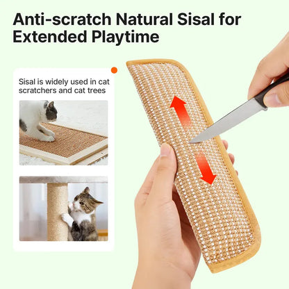 Potaroma 2-Pack Natural Sisal Cat Kicking Toys - 13.4" Cozy Pillow Scratchers for Stress Relief, Dental Care, and Interactive Play