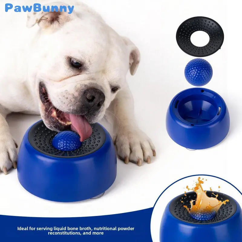 XIXI Spin-To-Eat Dog Slow Feeder Bowl - ABS Plastic Anti-Spill Lick Tray, Interactive Liquid Treat Dispenser for Calming, Anxiety & Bloat Relief