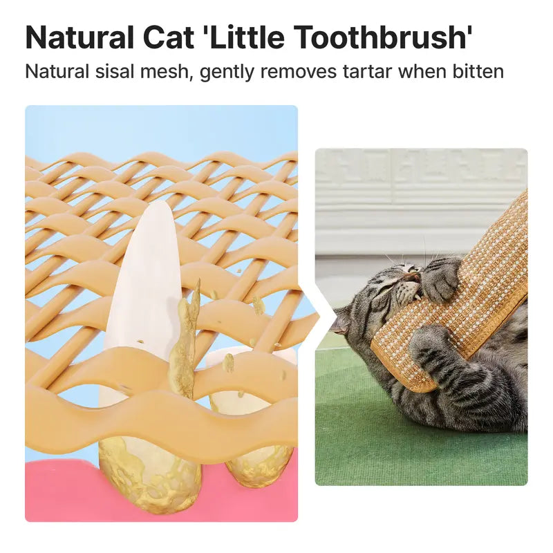 Potaroma 2-Pack Natural Sisal Cat Kicking Toys - 13.4" Cozy Pillow Scratchers for Stress Relief, Dental Care, and Interactive Play