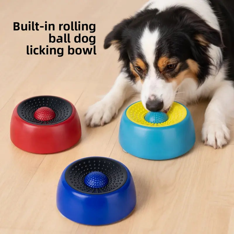XIXI Spin-To-Eat Dog Slow Feeder Bowl - ABS Plastic Anti-Spill Lick Tray, Interactive Liquid Treat Dispenser for Calming, Anxiety & Bloat Relief