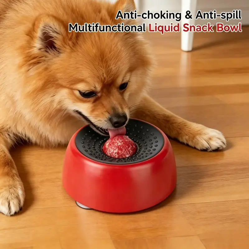 XIXI Spin-To-Eat Dog Slow Feeder Bowl - ABS Plastic Anti-Spill Lick Tray, Interactive Liquid Treat Dispenser for Calming, Anxiety & Bloat Relief