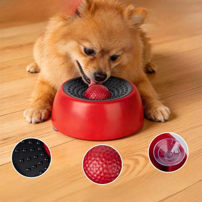 XIXI Spin-To-Eat Dog Slow Feeder Bowl - ABS Plastic Anti-Spill Lick Tray, Interactive Liquid Treat Dispenser for Calming, Anxiety & Bloat Relief