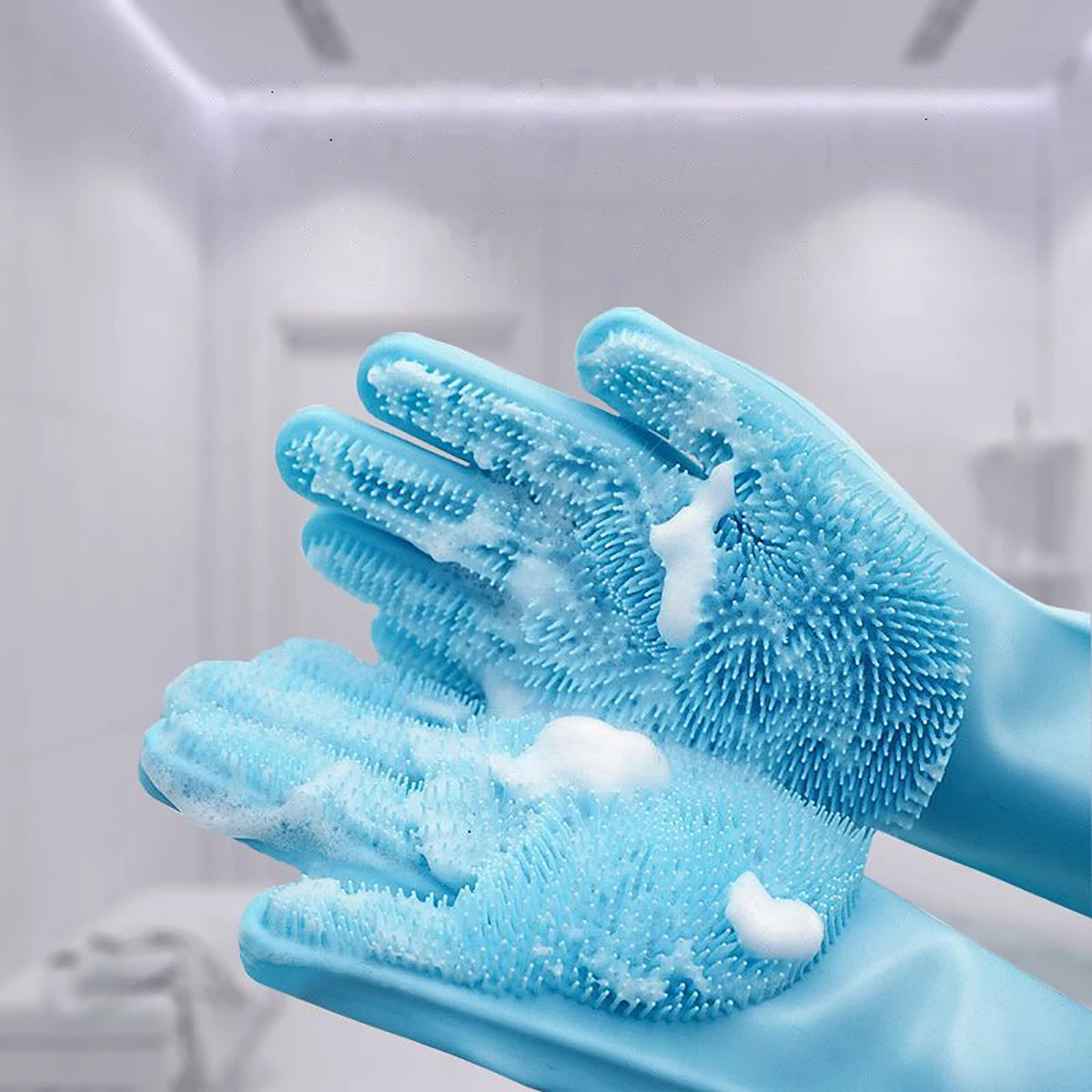 Silicone Grooming & Bathing Gloves for Dogs and Cats